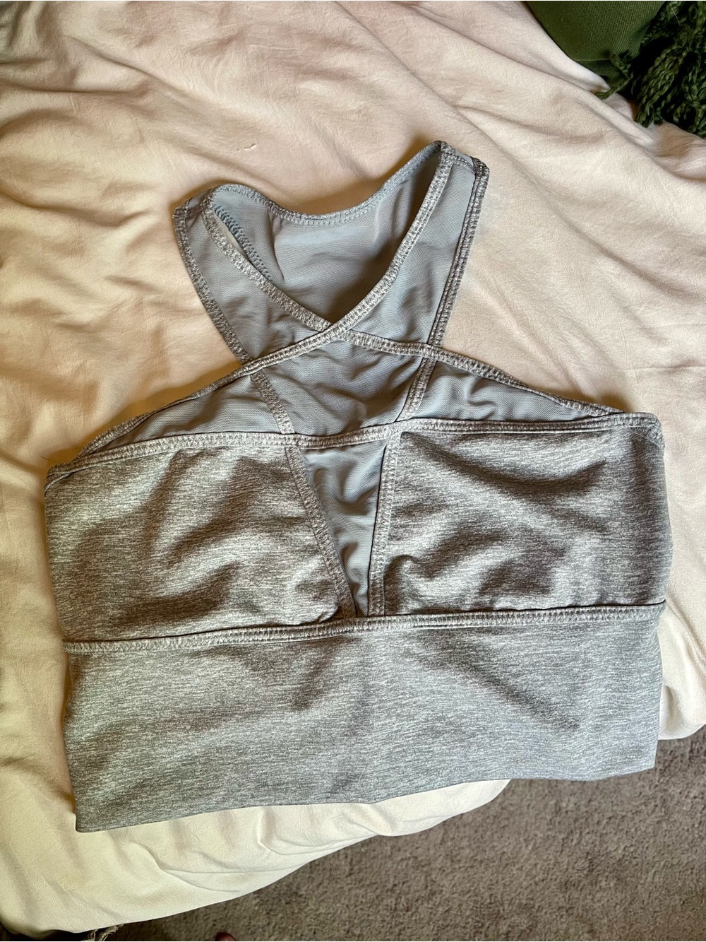 FP Movement by Free People Heather Gray Cross-Back Sports Bra